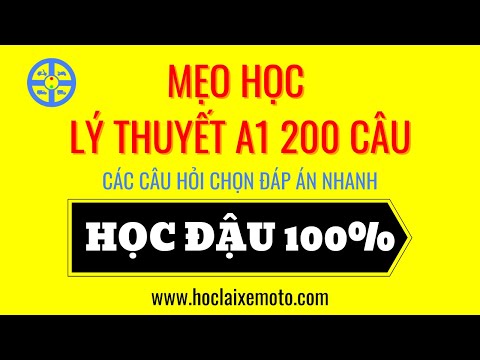 Phần 1 | Mẹo Thi Bằng Lái Xe A1 - Chọn Ngay Đáp Án Đúng✅