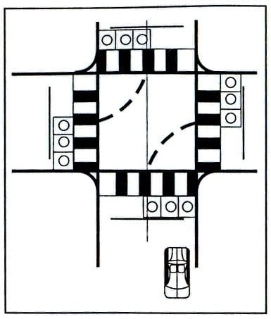 Bài 5: Qua Ngã Tư Có Tín Hiệu Điều Khiển Giao Thông - Bài Thi Sa Hình B2