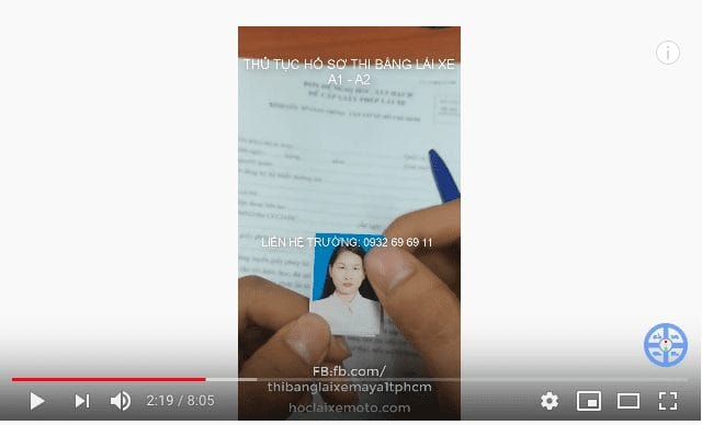 [Thủ Tục] Hồ Sơ Thi Bằng Lái Xe Máy A1 & Mô tô A2 Mới Nhất 2019 3